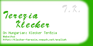 terezia klecker business card