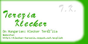 terezia klecker business card